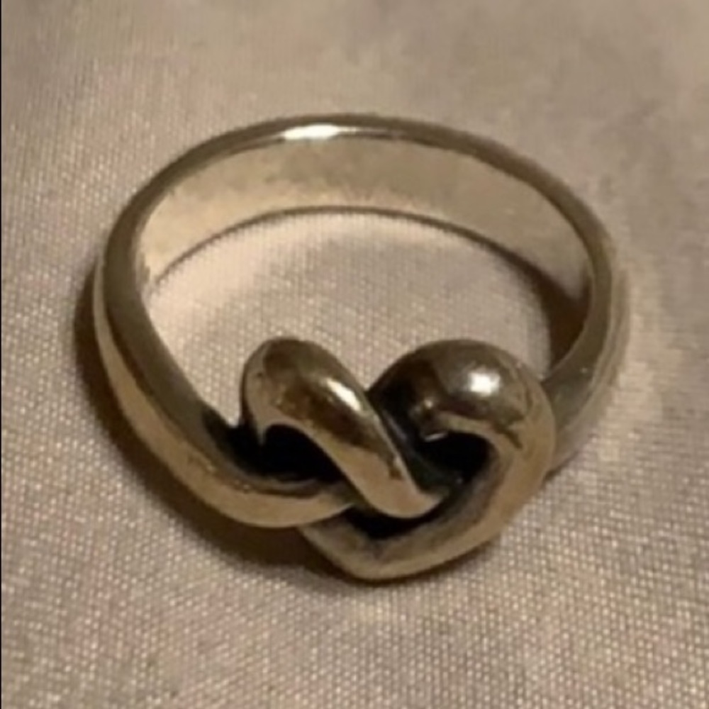 James Avery Sterling Silver Heart Knot Ring Sz 6
